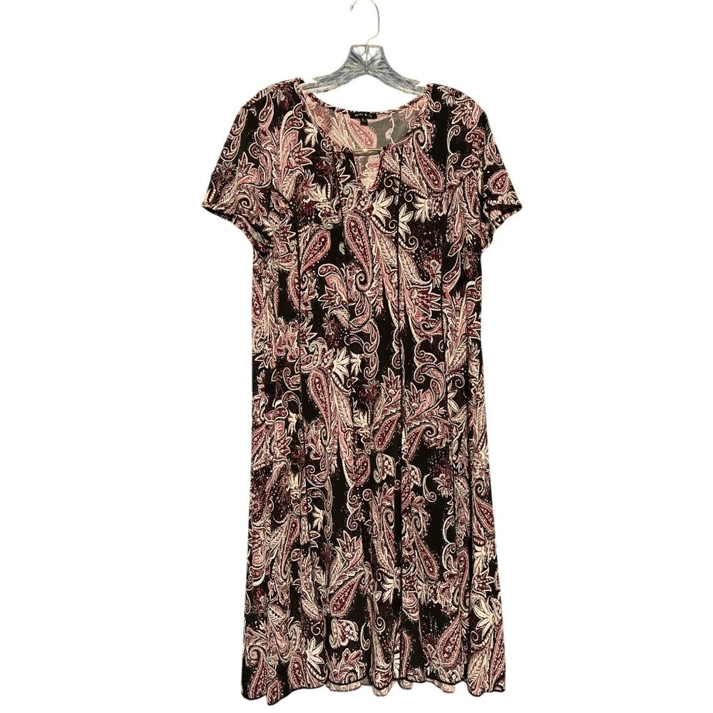 Sami & Jo XL Paisley Liquid Jersey Knit Dress